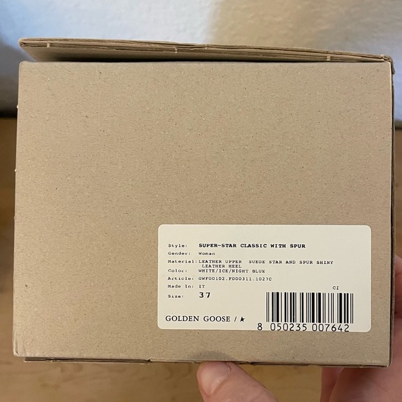 Golden Goose Super-Star Classic w/Spur in White/Ice/Night Blue - Box & Dust Bag! - Picture 13 of 13